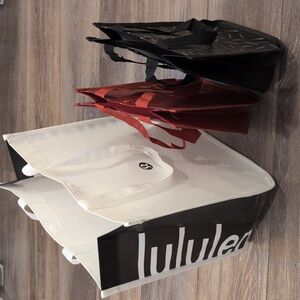 Lululemon Tote Bag Set - White, Black, Red
